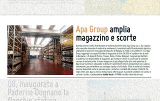 Apa Group amplia magazzino e scorte