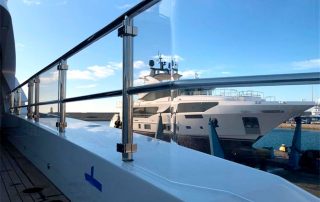 Parapetto yatch cantiere nautico pmma metacrilato plexiglass